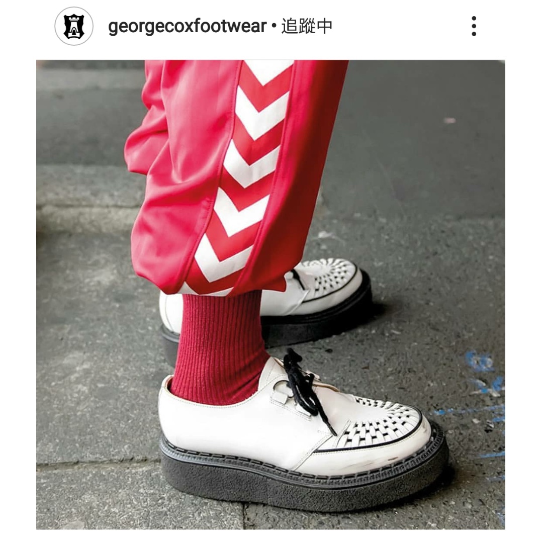 George Cox - 3588 VI 白皮 CHAOS PUNK 英國 龐克 厚底鞋