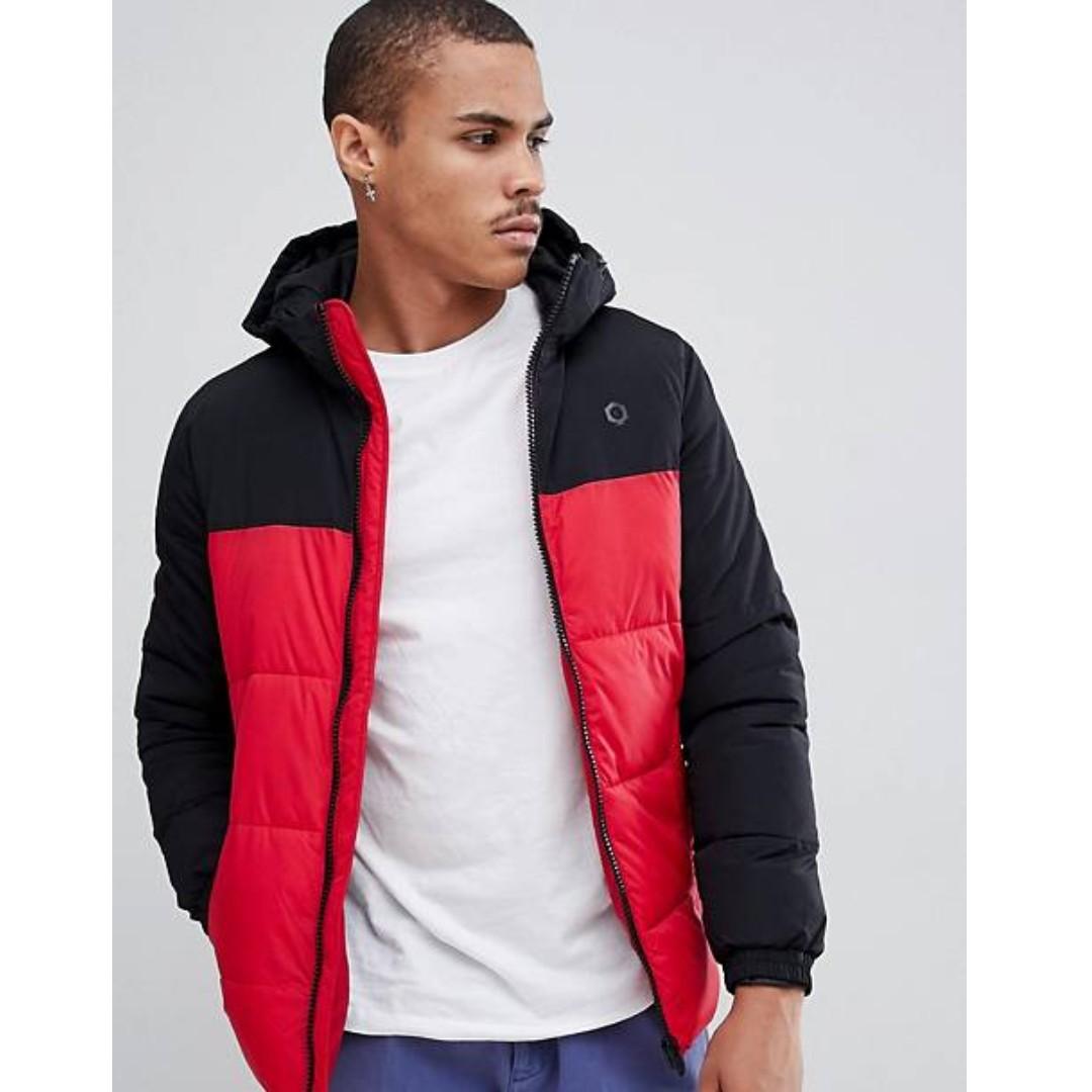 jack & jones core padded jacket with hood