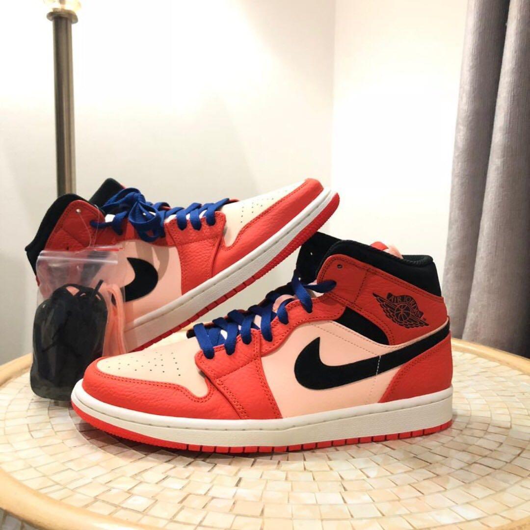 nike air jordan 1 mid se team orange