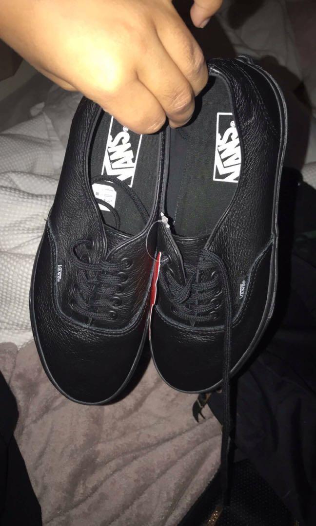 Leather Vans (for school) (Category: Shoes) located in Auckland. Submitted by lweezar (Listing ID 222135320, Image 2). Description: $90 but flexible with price, just PM me. Size shown on the photos. Really good condition, has never been worn. selling for a friend as she’s already bought another school shoes. .