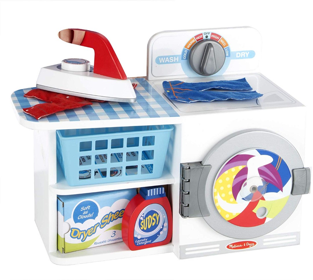 cleaning and laundry play set