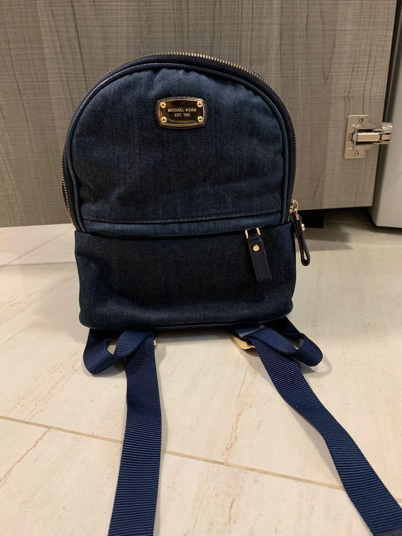 Michael kors backpack denim deals