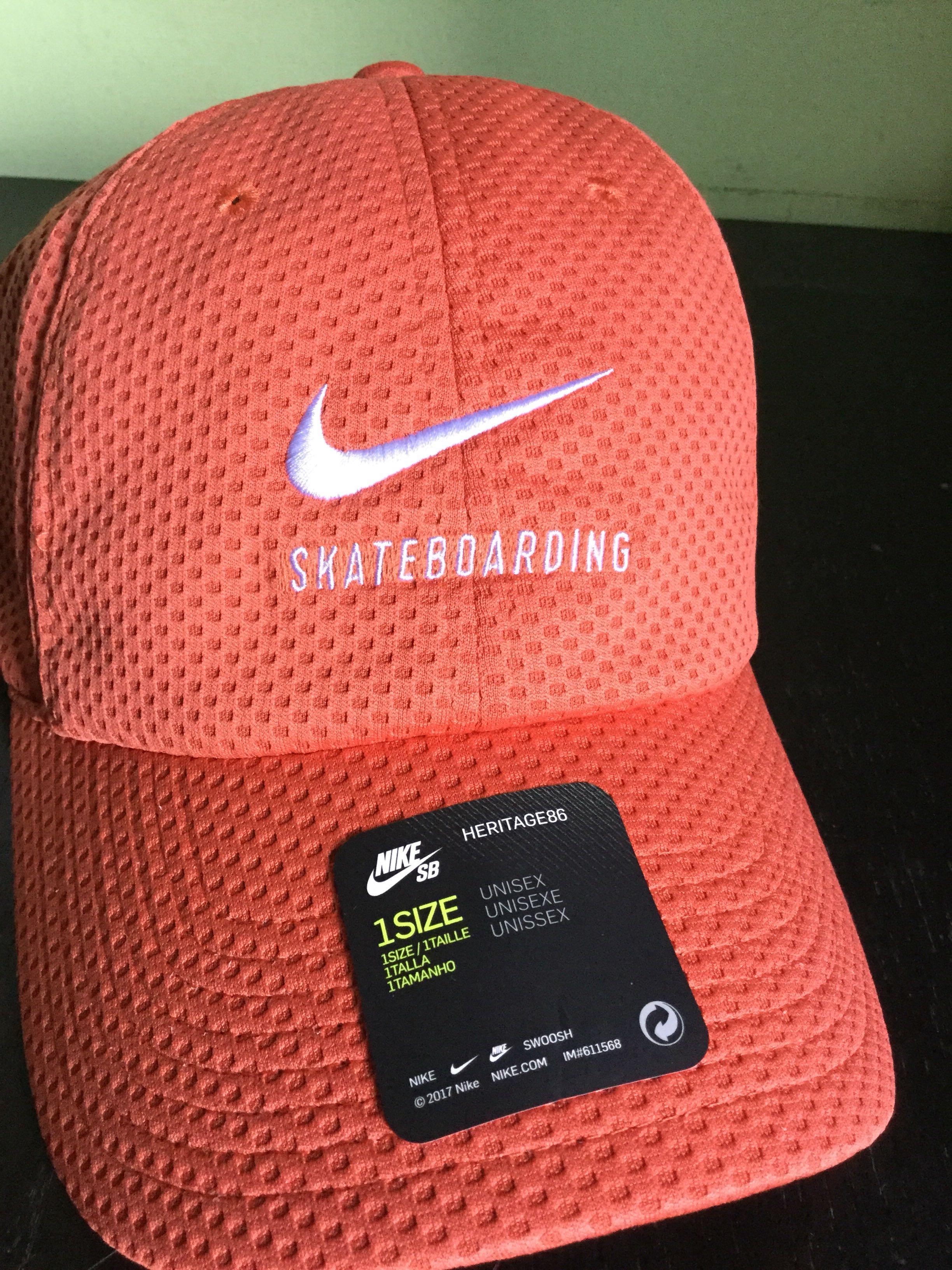 coral nike hat
