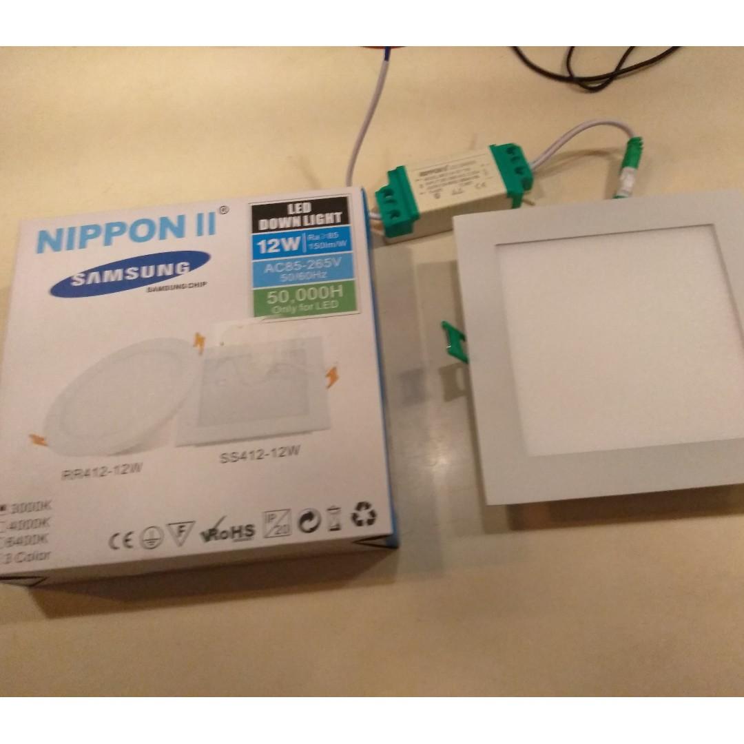 nippon ii led down light samsung chip 12 watt warm white 2700k 3000 k