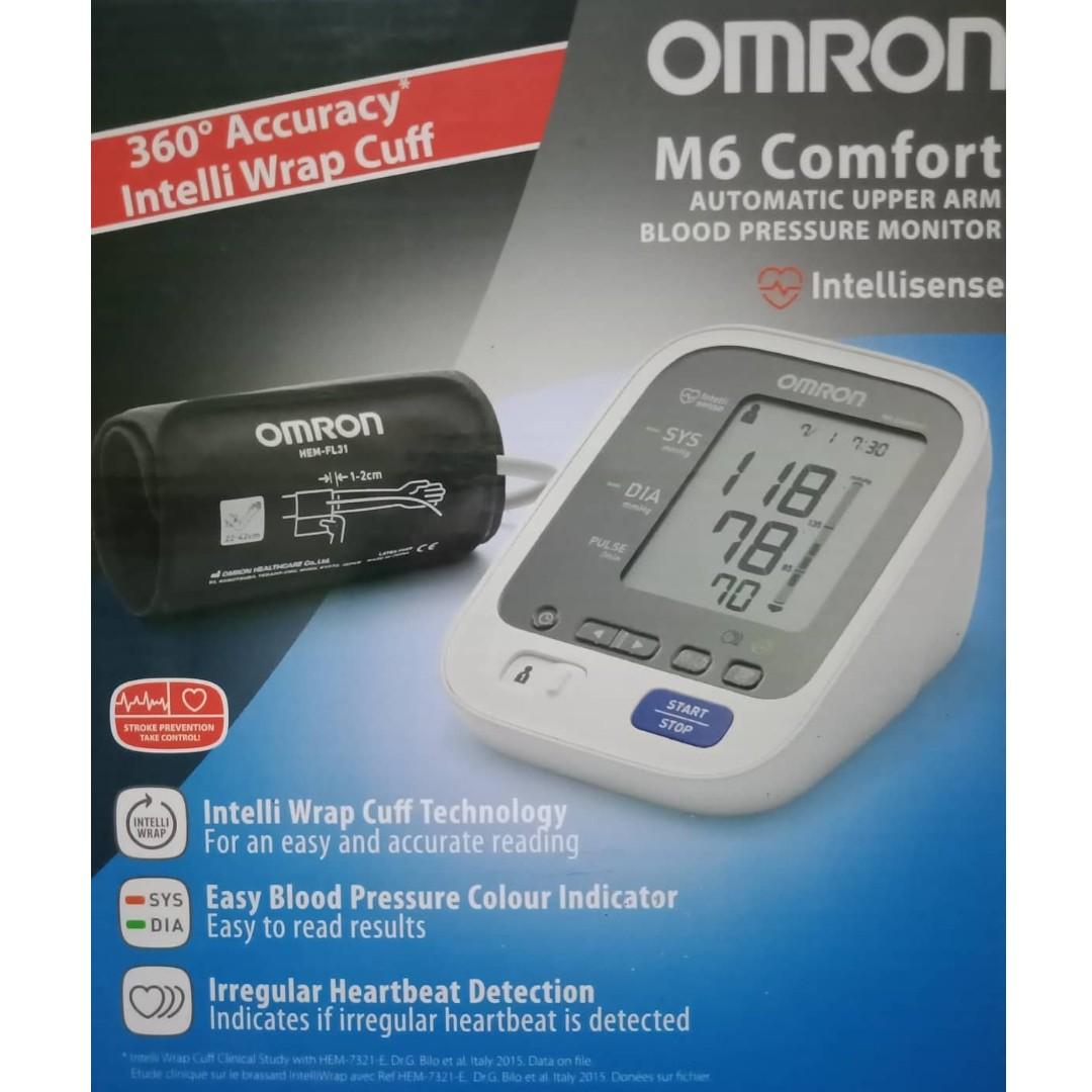 Omron M6 Comfort Intelli cuff blood pressure tester + 220V AC