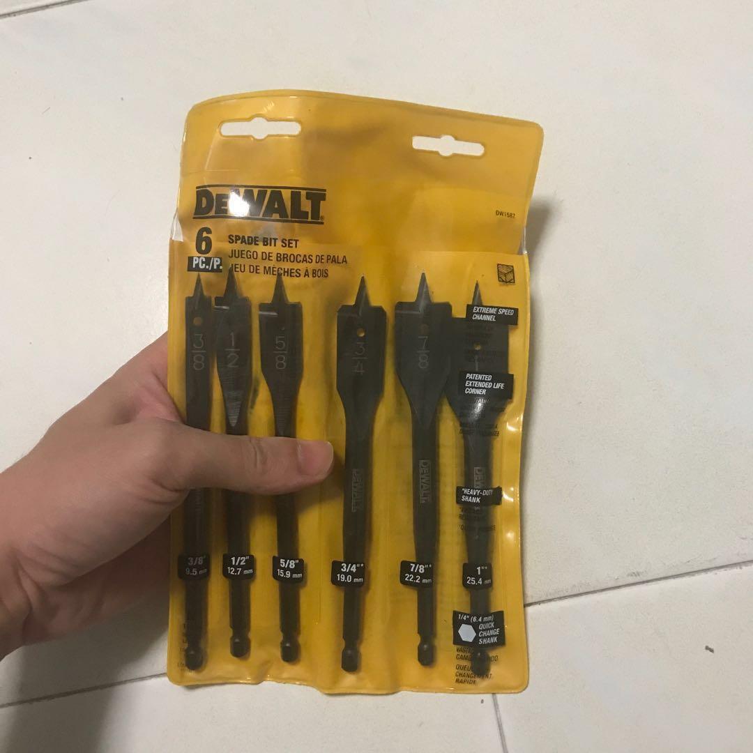 SOLD OUT!!! Dewalt 6 bit 3/8 inches to 1 inch spade drill bit