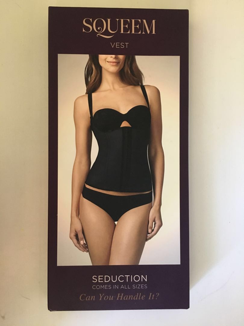 Squeem Firm Compression Miracle Vest Shapewear - Black (Size M), Women's  Fashion, New Undergarments & Loungewear on Carousell
