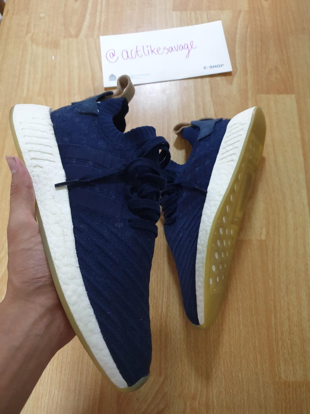 STEAL 9 10 Adidas NMD R2 PK Navy Blue Men s Fashion Footwear Sneakers on Carousell
