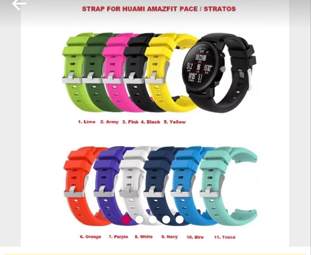 Amazfit Pace Amazfit Stratos 22mm Silicone Sport Strap Watch Band