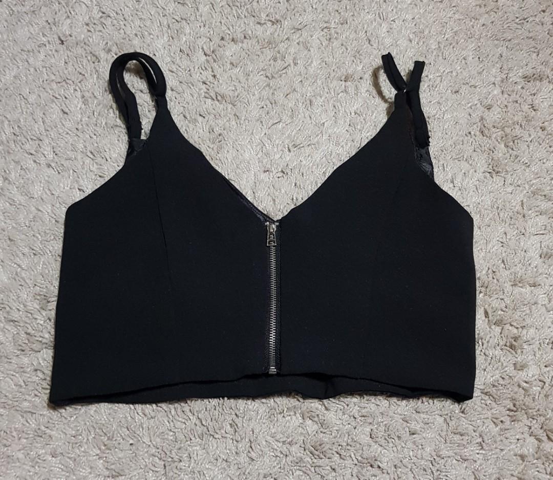 black cut out bralette