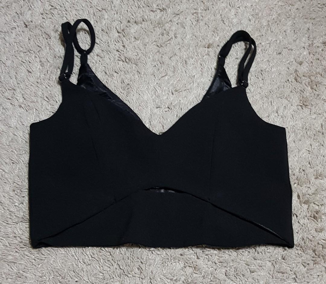 black cut out bralette