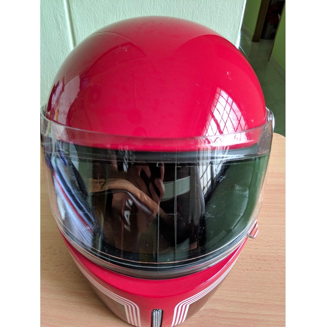Used Nexx XG100 Garage Racer Motordrome Red Moto Retro Helmet