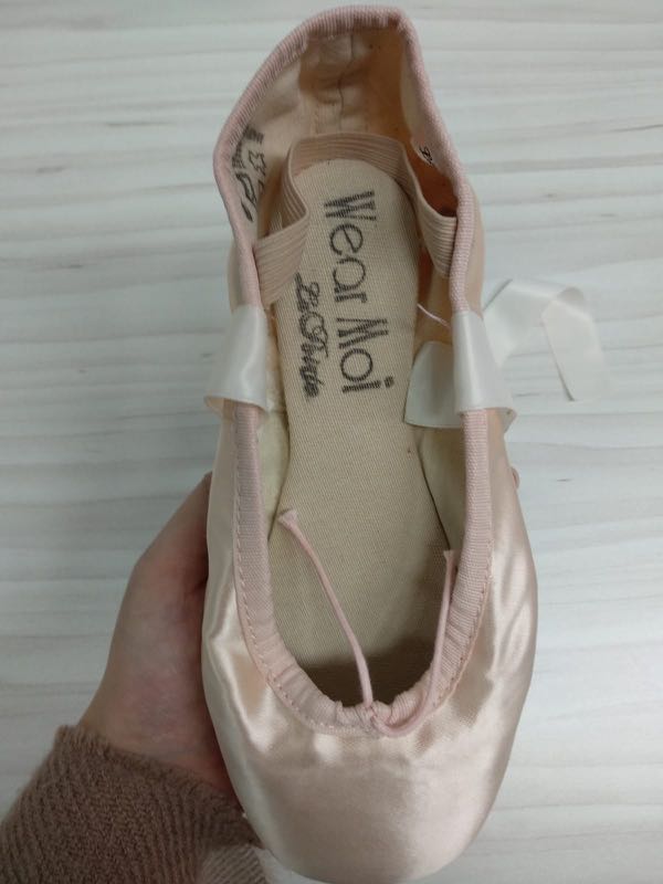 worn pointe shoes