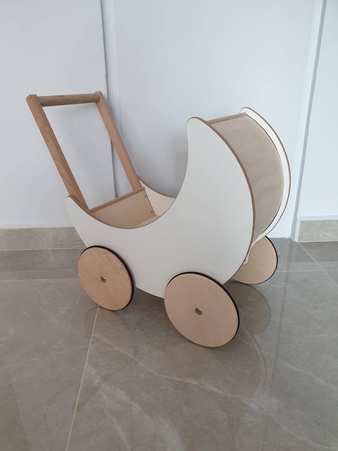 wooden play pram