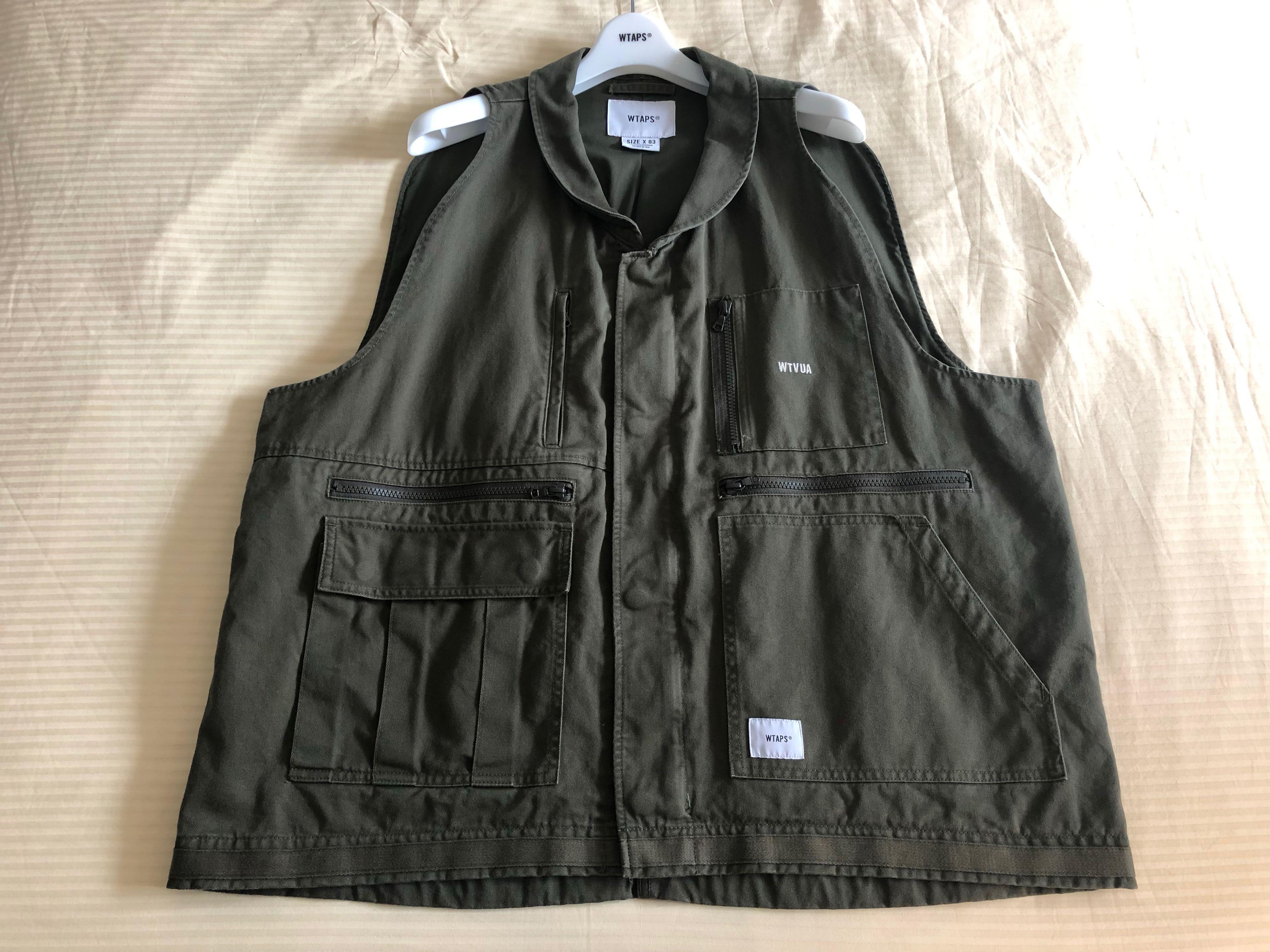 Wtaps 18ss Rep Vest Olive sz 3 Large modular jungle, 男裝, 外套及