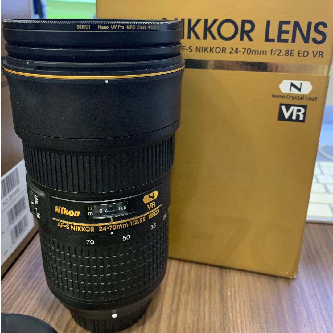 Wtsell Lens Nikon Af S Nikkor 24 70mm F 2 8e Ed Vr Photography Lenses On Carousell