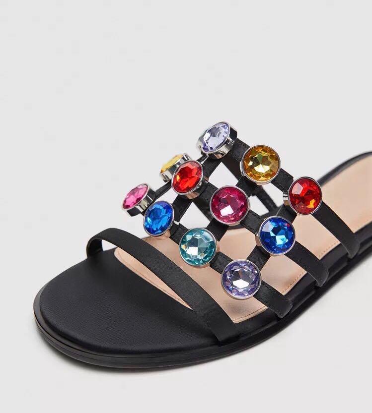 Zara jeweled sandals shop