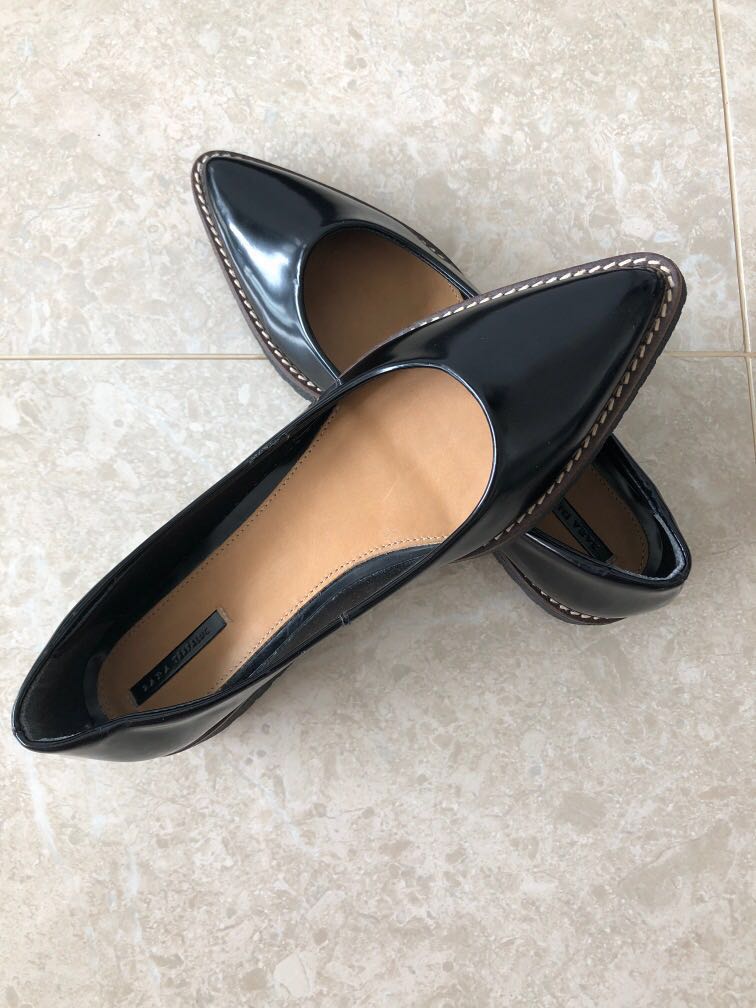 zara black shoes