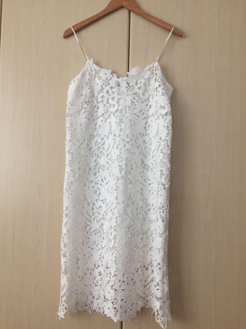 White Lace Dress Zara Zara Viral White Dress Zara Drop Waist Maxi Dress- White  Bzarina