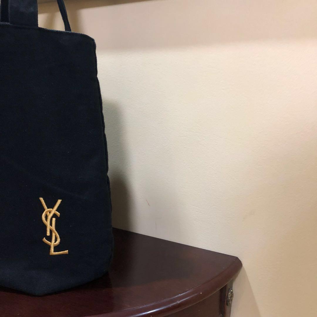 100% Authentic YSL Tote Bag YVES SAINT LAURENT BEAUTY BLACK CLOTH SHOPPERS  / Market Tote Bag, Luxury, Bags & Wallets on Carousell