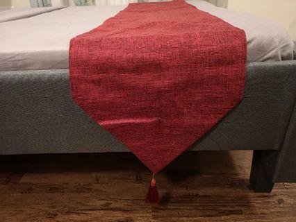 Brand New Bed/Table Runner Red Textured Thick