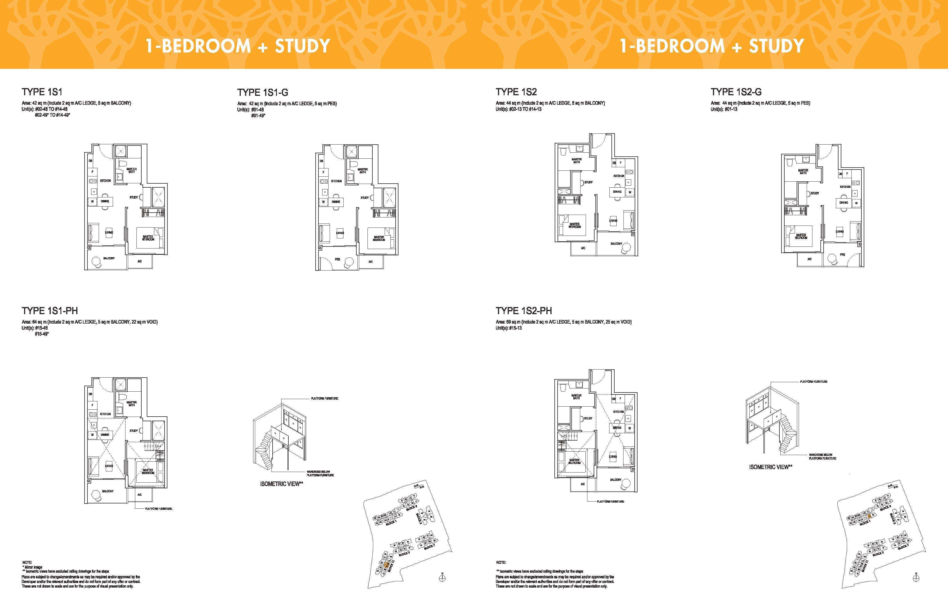 1-Bedroom + Study