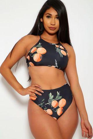 Sexy Peach 🍑 Print Two Piece Bikini