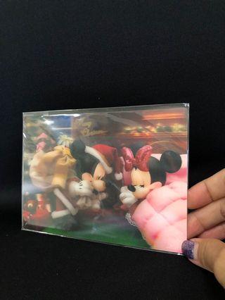 Brand new limited edition postcard 3D Disney Mickey Minnie Bedtime Merry Christmas #endgameyourexcess