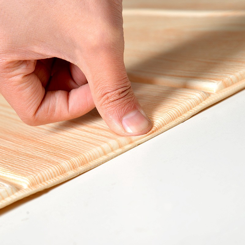 3d Wood Waterproof Wallpaper Wall Affixed To The Tv Background