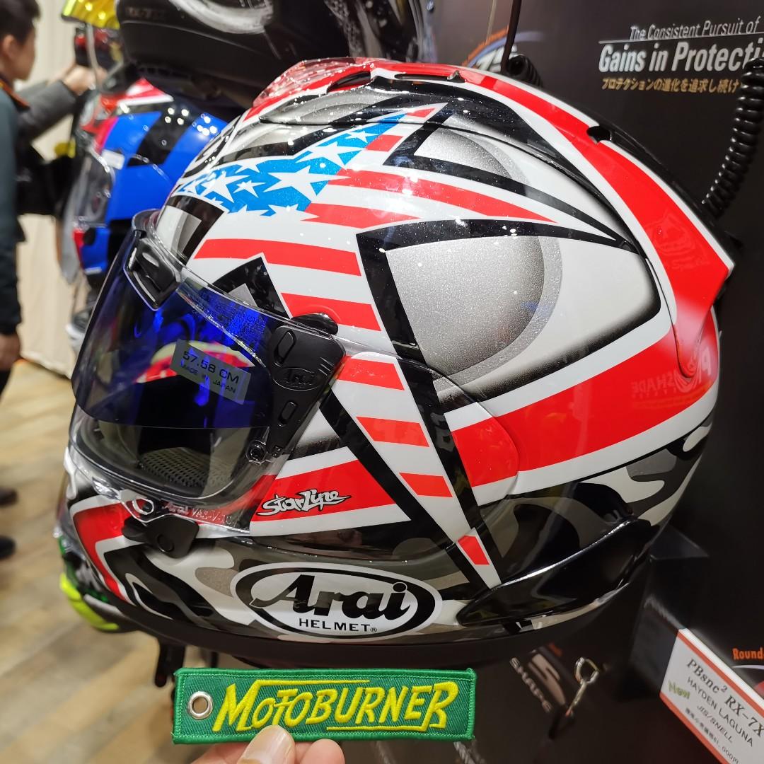 Arai RX7X Hayden Laguna, Motorcycles