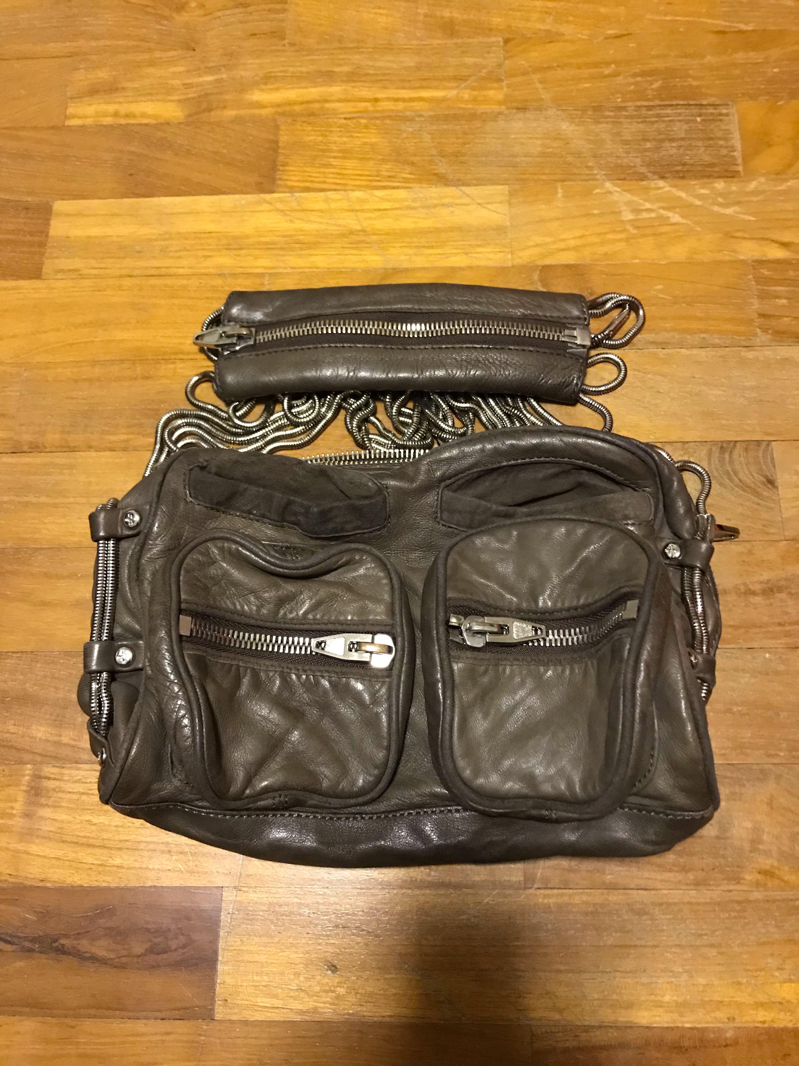 Authentic Alexander Wang Brenda Lambskin Leather Crossbody Bag