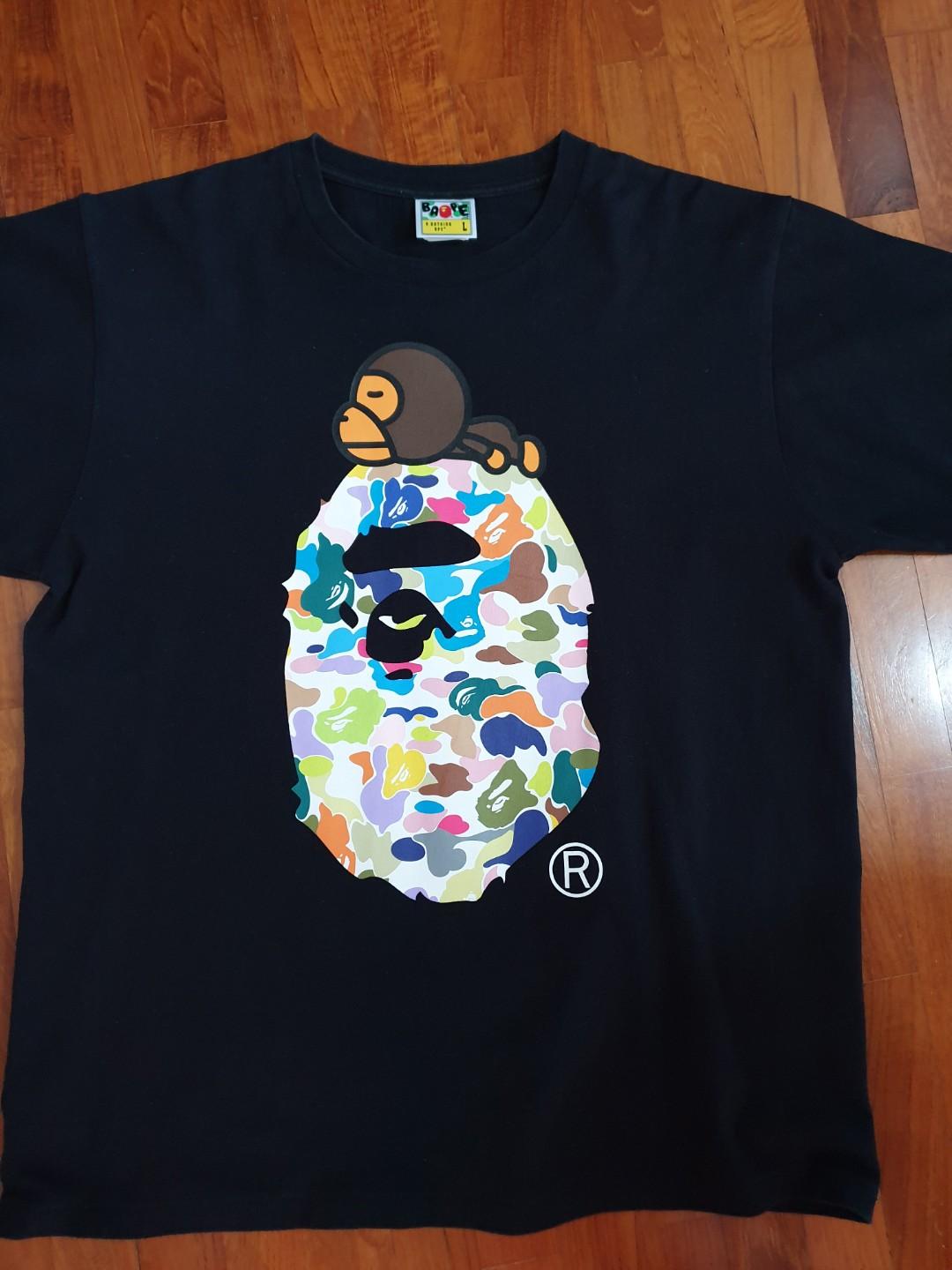 multicolor bape shirt
