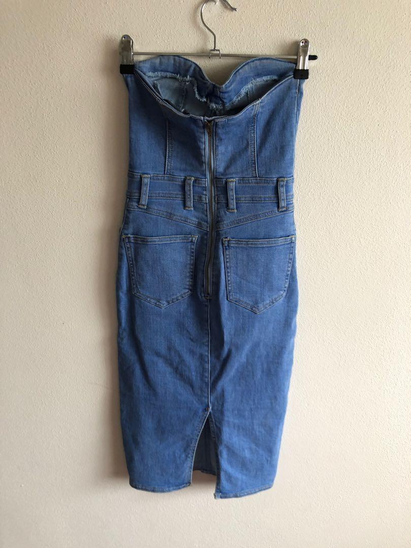 Bardot mia hot sale denim dress