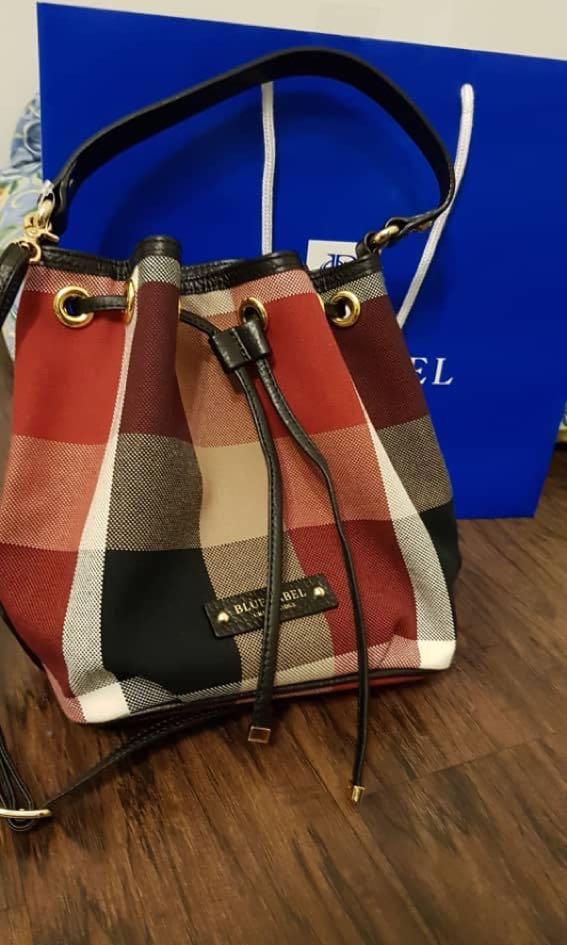 Blue label bucket bag from japan, Women's Fashion, Bags ...