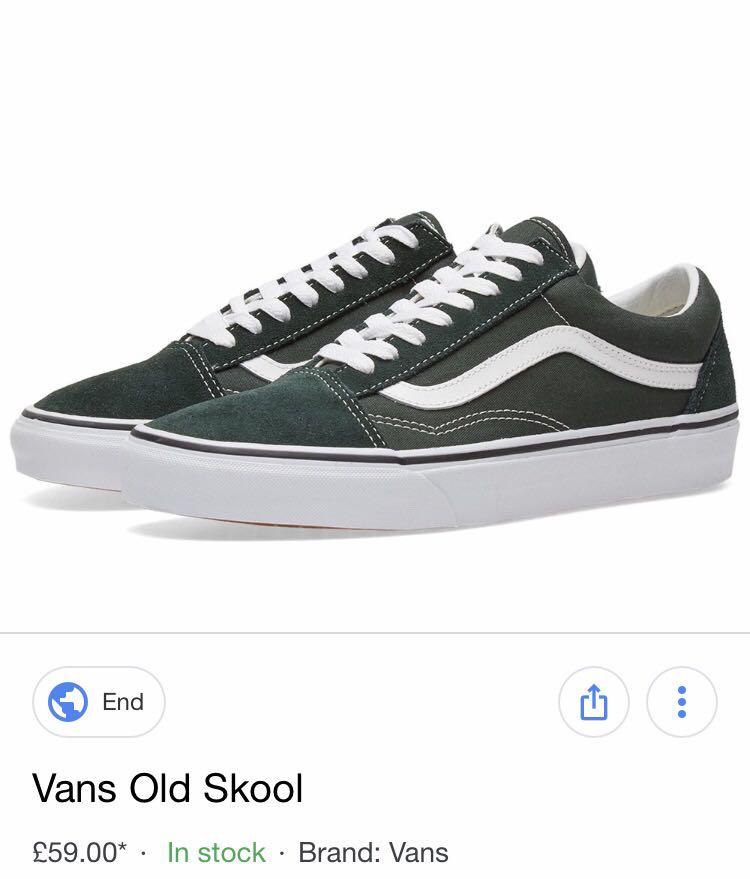 vans old skool scarab green