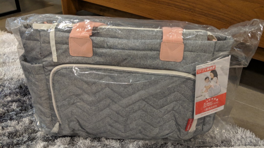 skip hop diaper bag gray