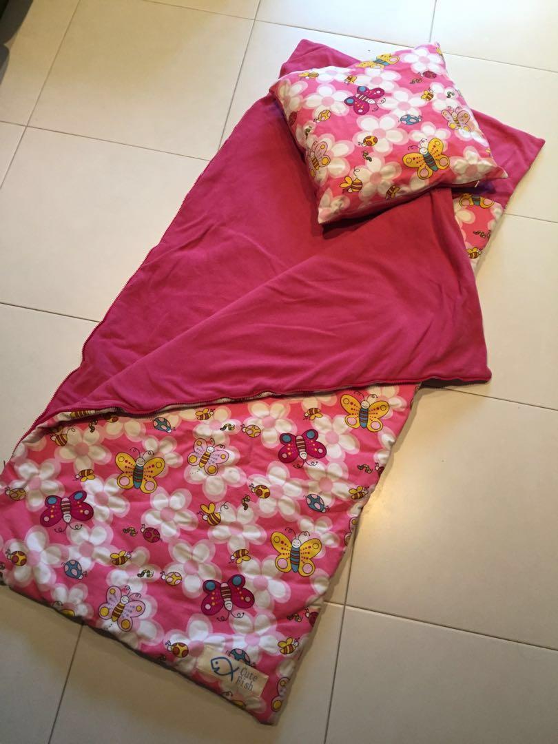 children's sleeping bag with pillow