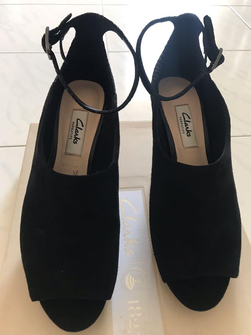 Clarks Peep Toe Heels Women s Fashion Footwear Heels on Carousell