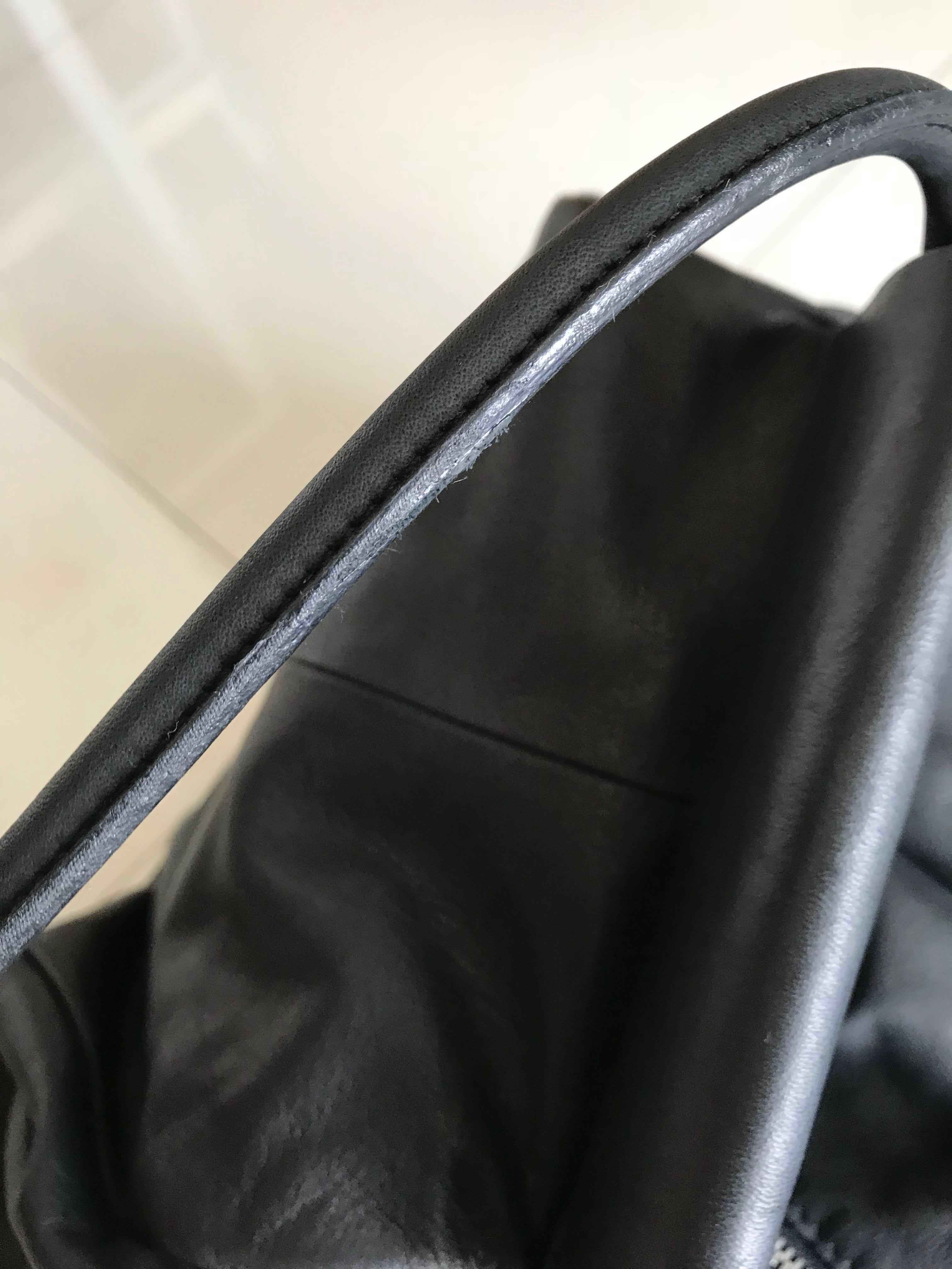 cos folded leather tote bag