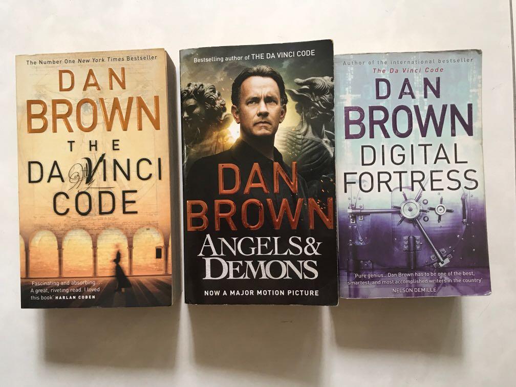 Dan Brown The Da Vinci Code Angels Demons Digital Fortress Books Stationery Fiction On Carousell