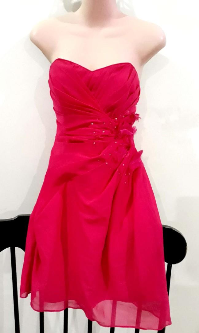 pink cocktail gown