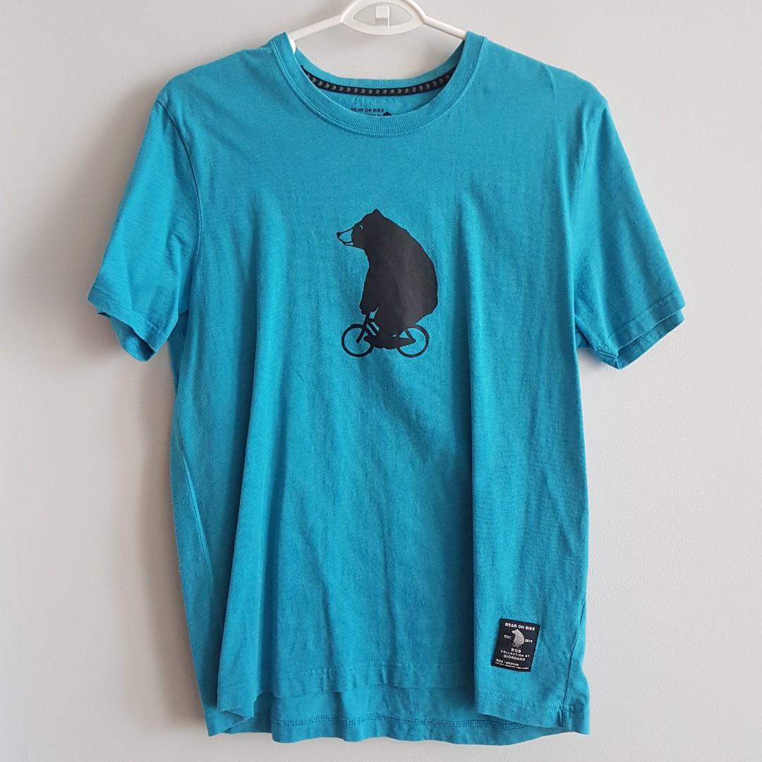 bear on bike t shirt giordano