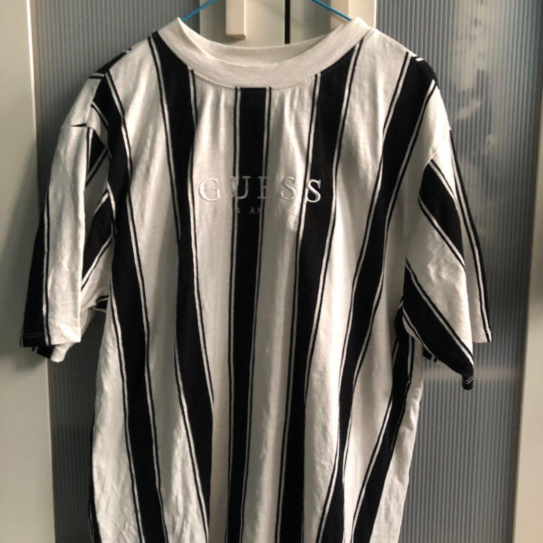 Guess striped shirt outlet black and white