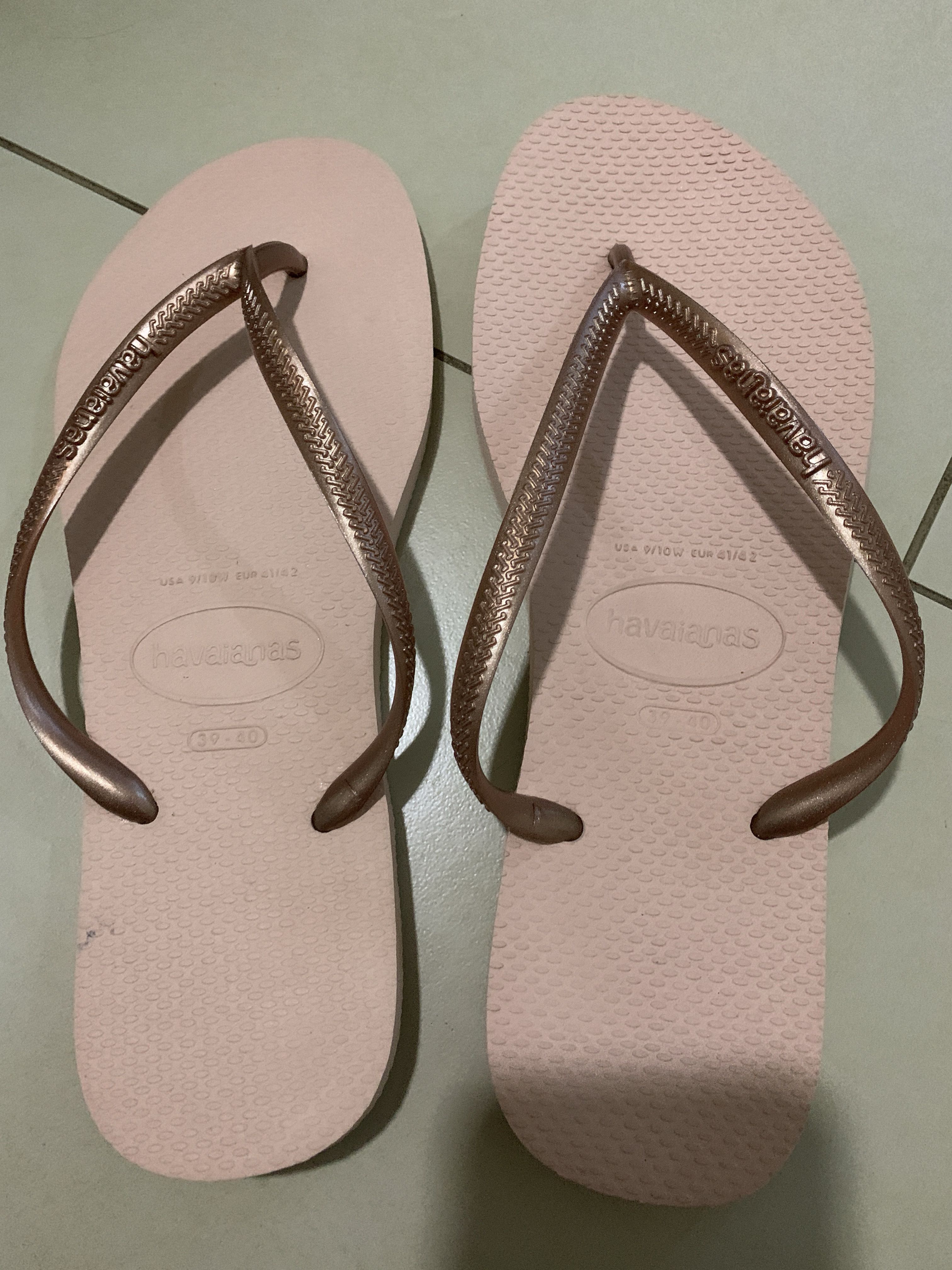 rose gold thongs