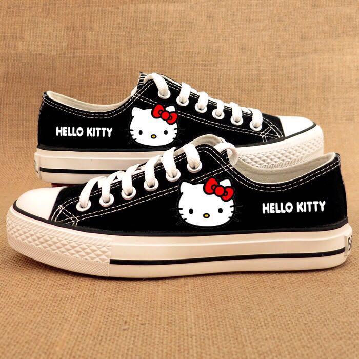 Hello Kitty Sneakers shoe converse style, Women's Fashion, Shoes, Sneakers  on Carousell