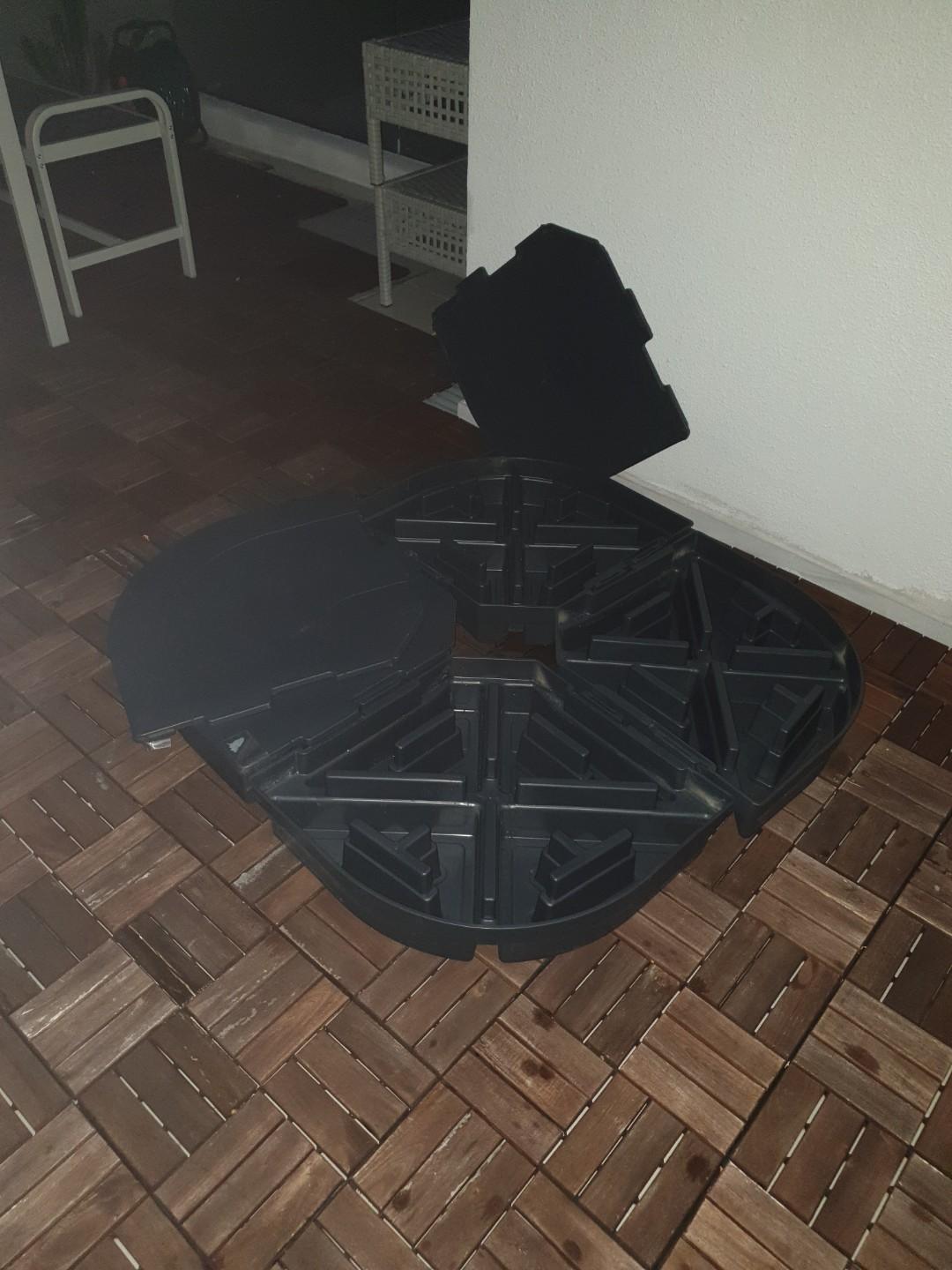 IKEA SVARTO Parasol Base, Furniture & Home Living, Furniture, Tables