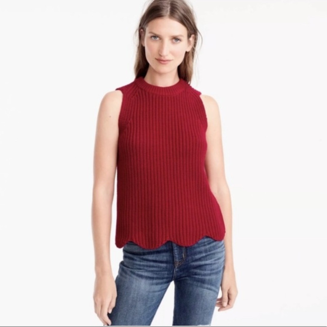 J crew scalloped sweater online