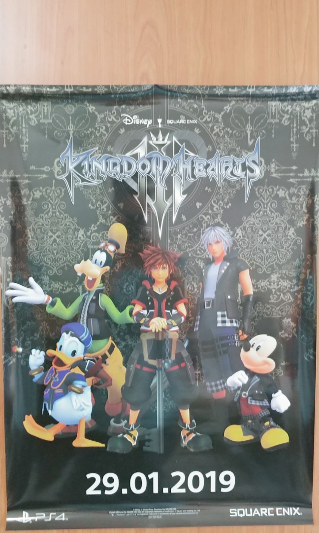 Kingdom Hearts 3 Poster, Video Gaming, Gaming Accessories, Interactive ...