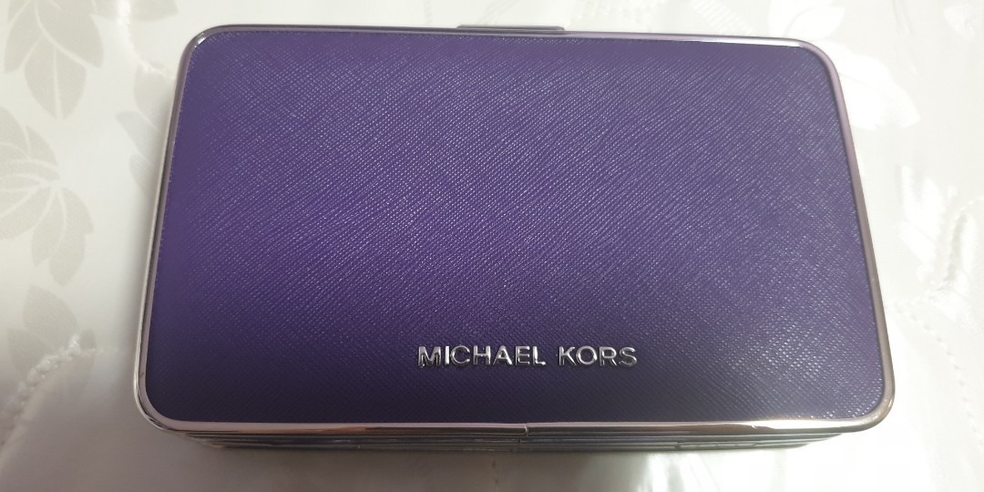 michael kors purple clutch