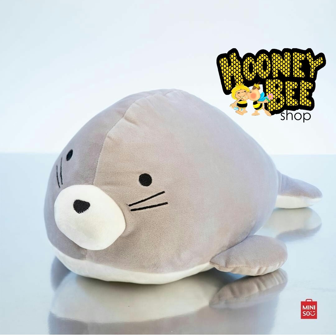 Original Miniso Boneka Anjing Laut Seal Doll Plush Toy Bayi